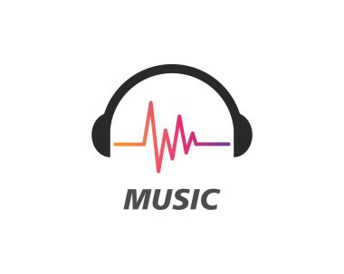 Ses dalga müzik Logo vektör