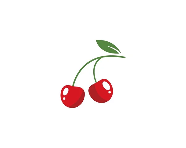 Vettore logo ciliegia — Vettoriale Stock