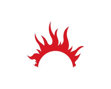 Yangın alev vektör görselleştirme