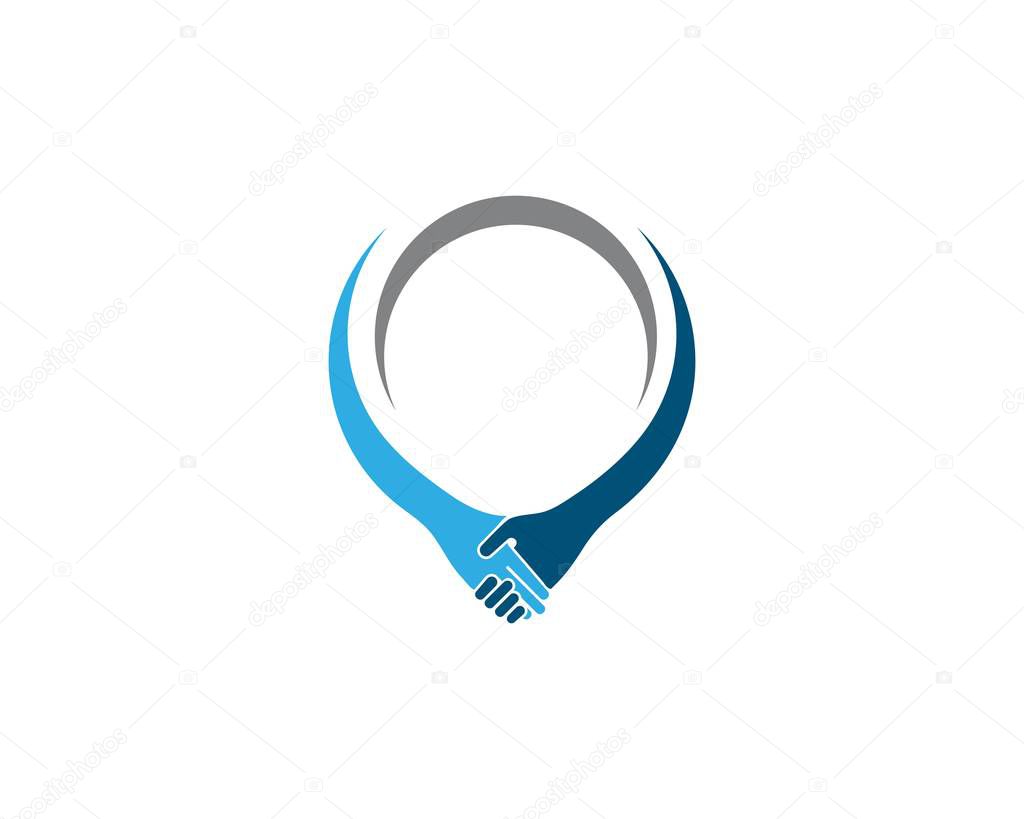 Hand Shake logo template