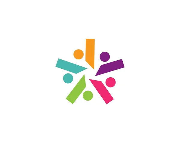 Υιοθέτηση και κοινοτική φροντίδα λογότυπο πρότυπο — Διανυσματικό Αρχείο