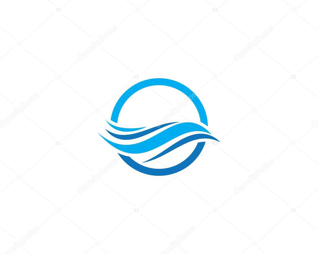 Water Wave symbol and icon Logo Template vector