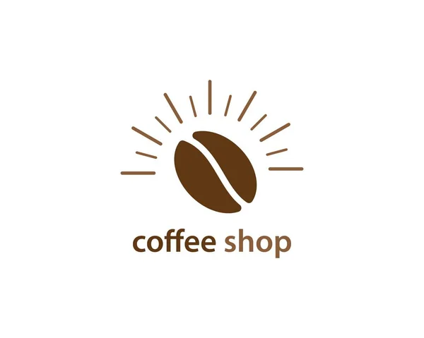 咖啡豆徽标模板 — 图库矢量图片