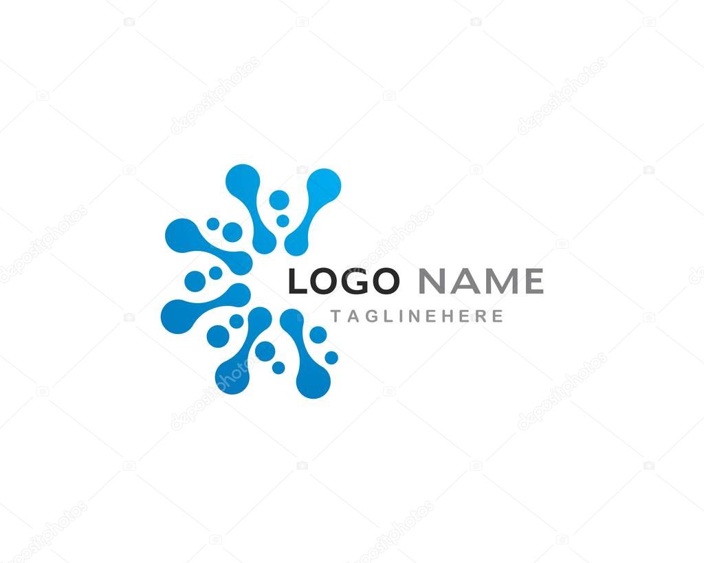 molecule logo vector 