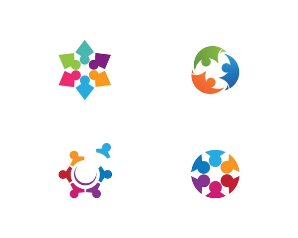 Cuidado comunitario Logo plantilla — Vector de stock