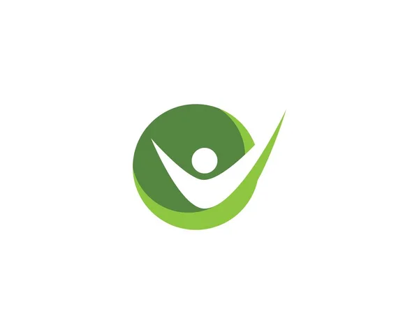 Plantilla de logotipo de vida saludable — Vector de stock