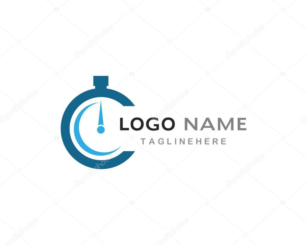 Timer logo vector template