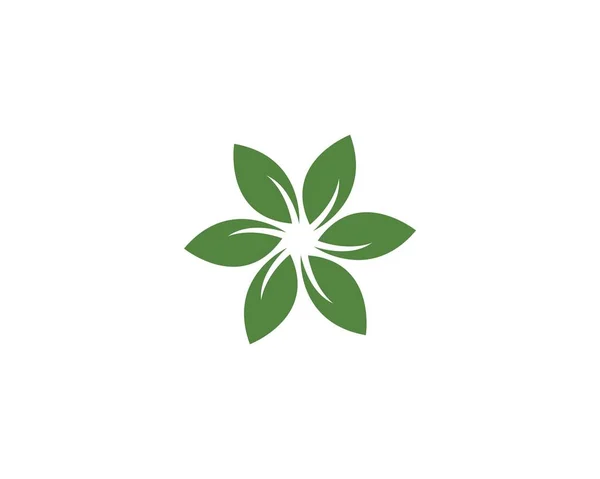 Grüne Blatt Ökologie Logo Vektor — Stockvektor