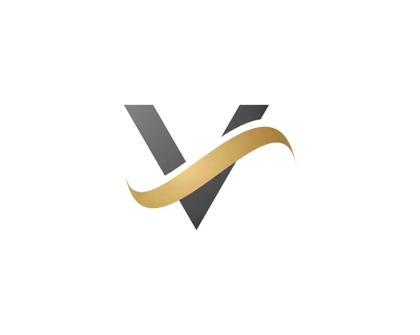 V letra logo — Vector de stock