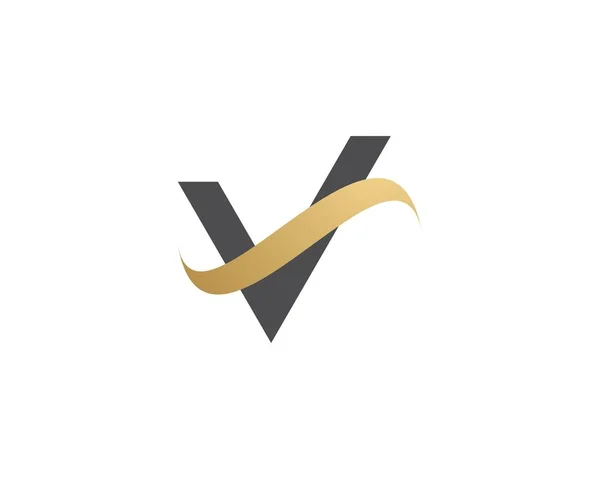 V lettera logo — Vettoriale Stock