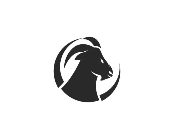 Υπόδειγμα λογότυπου κατσίκας — Διανυσματικό Αρχείο