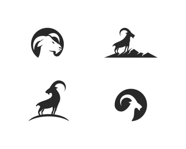 Plantilla de logotipo de cabra — Vector de stock