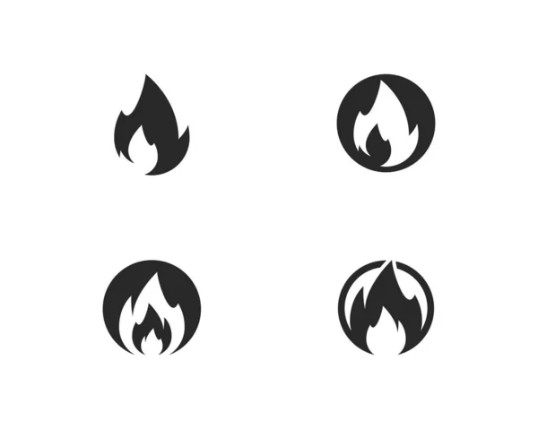 Fiamma di fuoco Logo — Vettoriale Stock