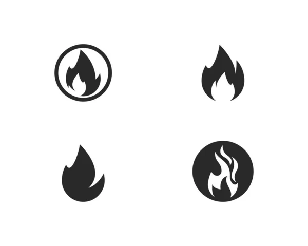 Incendio llama Logo — Vector de stock