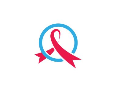 Meme kanseri farkındalık, şerit Logo vektör