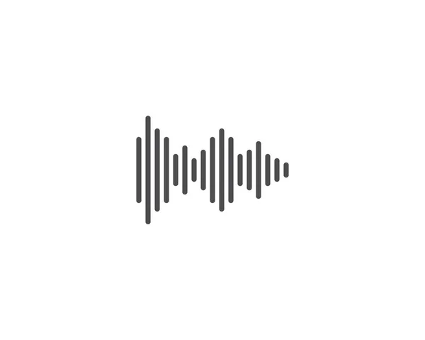 Son vague musique logo vecteur — Image vectorielle