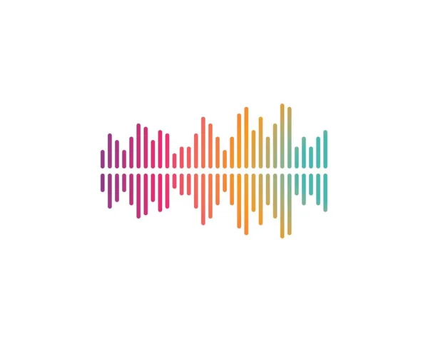 Vetor de logotipo de música de onda sonora —  Vetores de Stock