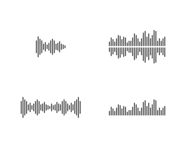 Sound wave music logo vector — Stock Vector