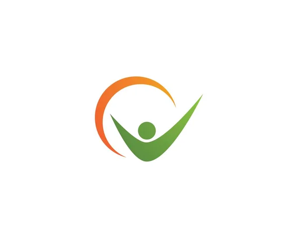 Modèle de logo Vie saine — Image vectorielle