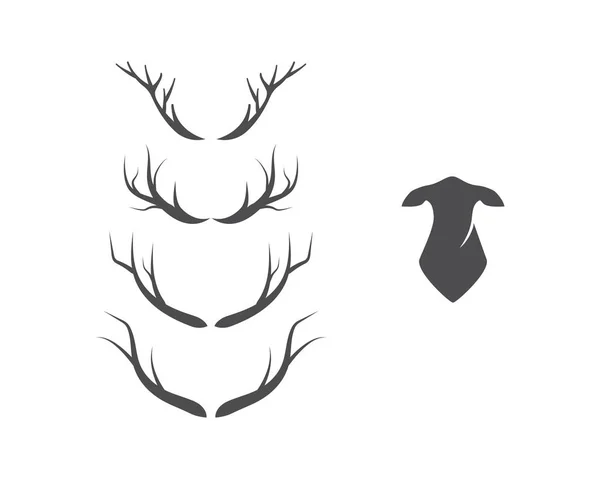 Ensemble de vecteur logo cerf — Image vectorielle