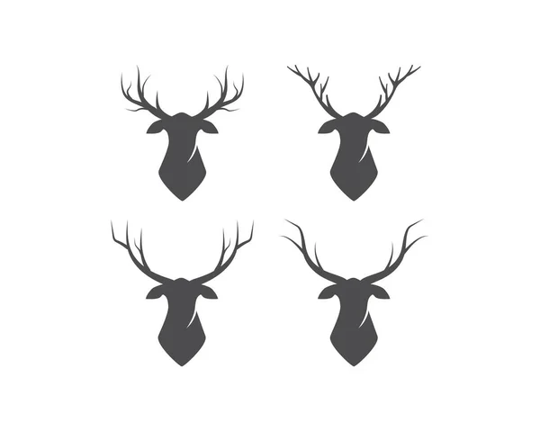 Ensemble de vecteur logo cerf — Image vectorielle