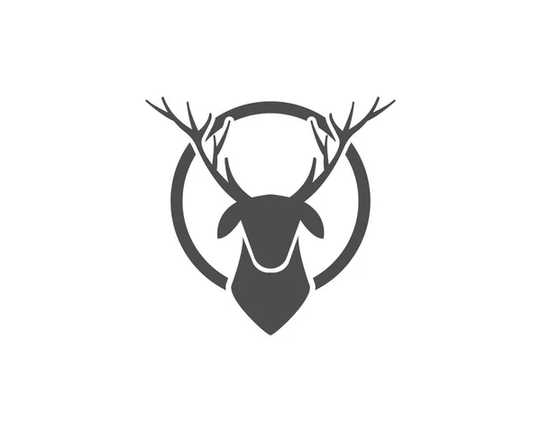Herten ilustration logo vector — Stockvector