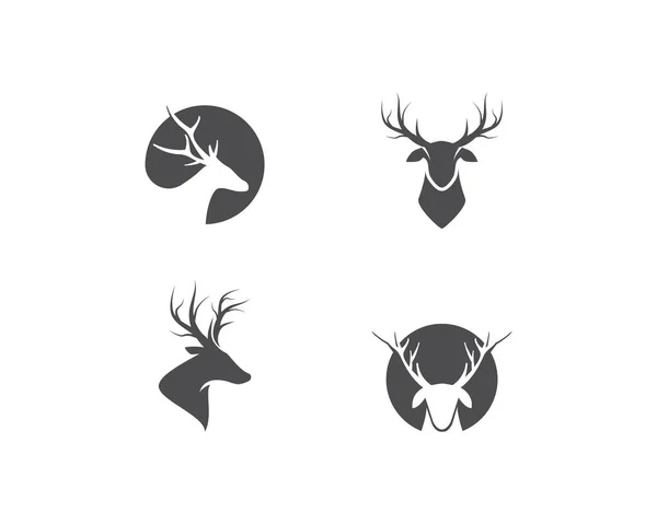 Deer ilustration logo vector — Stock Vector