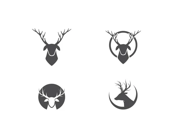 Venado ilustración logo vector — Vector de stock