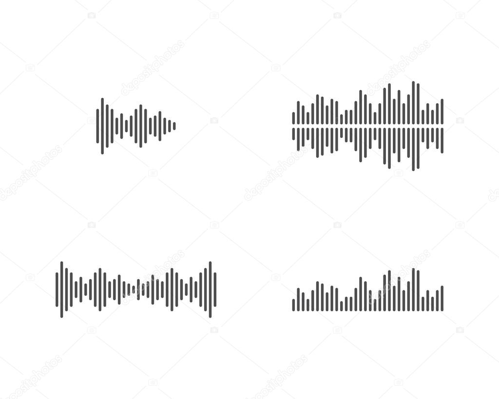 sound wave music logo vector