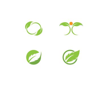 yeşil yaprak logo vektörü