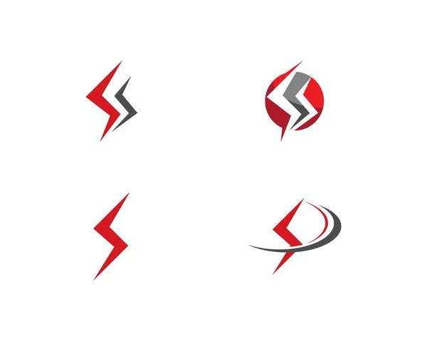 Yıldırım logo şablonu — Stok Vektör