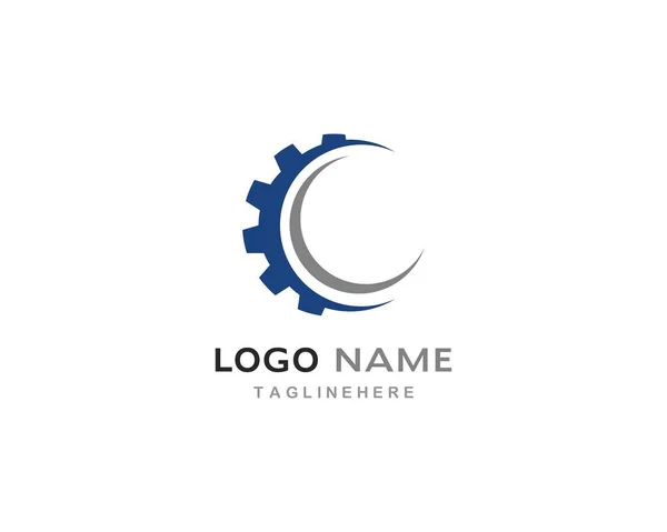 Modèle de logo d'engrenage — Image vectorielle