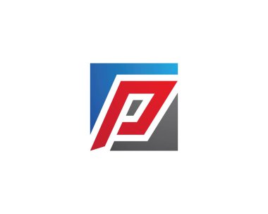 p harfi logo vektör 