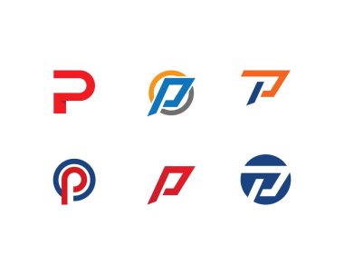 p harfi logo vektör 