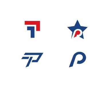 p harfi logo vektör 