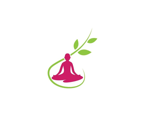 Yoga logo skabelon – Stock-vektor