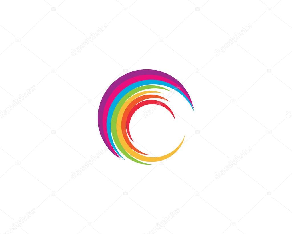 Rainbow logo vector template