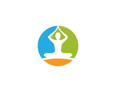 Meditasyon Yoga Logo şablonu