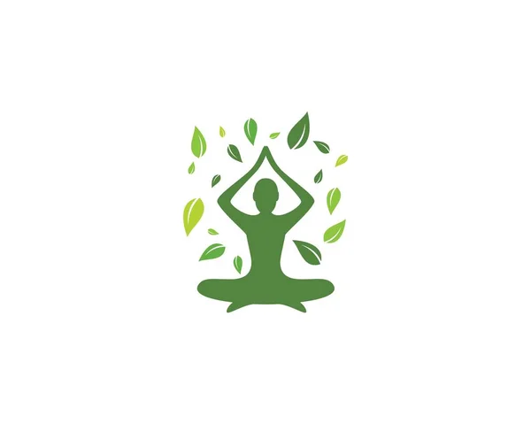 Meditation Yoga Logo skabelon – Stock-vektor
