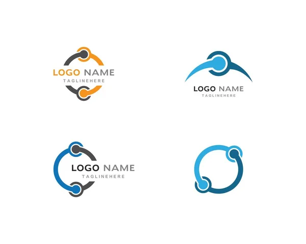 Єдність векторний дизайн логотипу — стоковий вектор