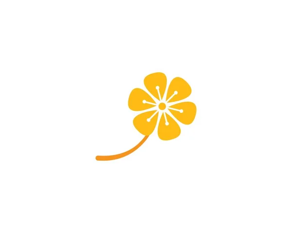 Шаблон логотипу квітки сливи — стоковий вектор