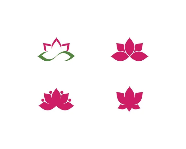 Lotus çiçekleri logo şablonu — Stok Vektör