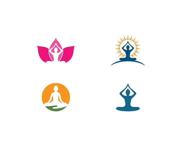 Шаблон логотипу йоги медитації — стоковий вектор