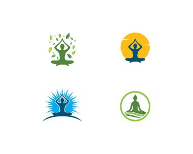 Meditasyon Yoga Logo şablonu