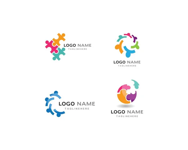 Cuidado comunitario Logo plantilla — Vector de stock