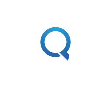 Q harfi logo şablonu