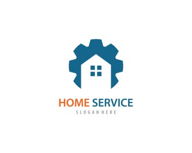 Ev servis logosu vektörü
