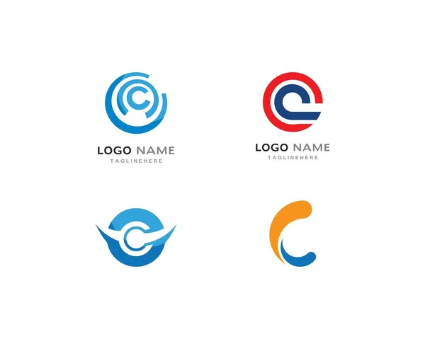 Modelo do logotipo da letra C — Vetor de Stock