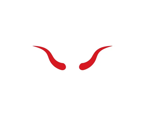 Diabo chifre logotipo vetor —  Vetores de Stock