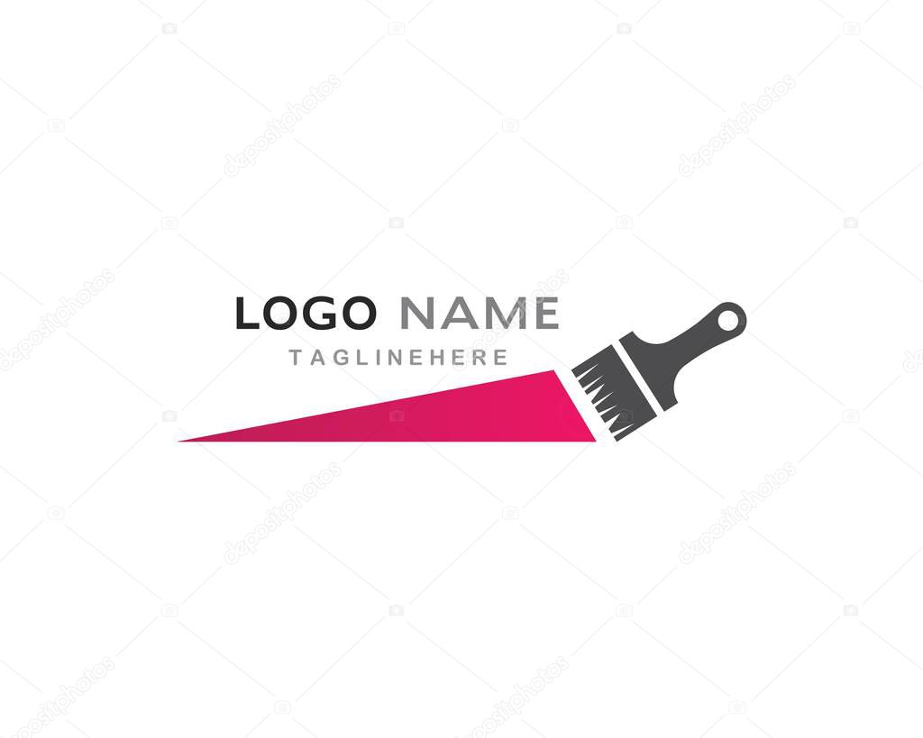 Paint House logo business vector